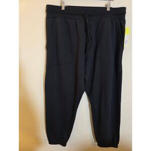 All in Motion Mens 1X Black Cotton Fleece Joggers Sweatpants 214025907 NWT